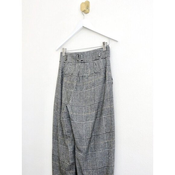 NEW! J.Crew  Wool Blend Houndstooth Trouser Pants Black White SZ 2 - Picture 8 of 11